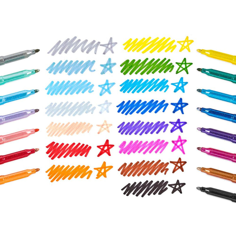 Rainbow Sparkle Glitter Markers - Set of 15 - Lemon And Lavender Toronto