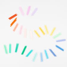 Rainbow Twisted Mini Candles (x 50)-Meri Meri - Lemon And Lavender Toronto