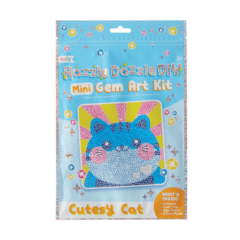 Razzle Dazzle D.I.Y. Mini Gem Art Kit - Cutesy Cat - Lemon And Lavender Toronto