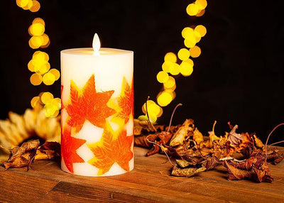 Reallite Medium Maple Leaf Candle - Lemon And Lavender Toronto