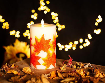 Reallite Medium Maple Leaf Candle - Lemon And Lavender Toronto