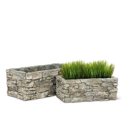 Rectangle Stack Stone Planter - Lemon And Lavender Toronto