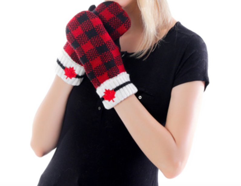 Red & Black Buffalo Plaid Mittens - Lemon And Lavender Toronto