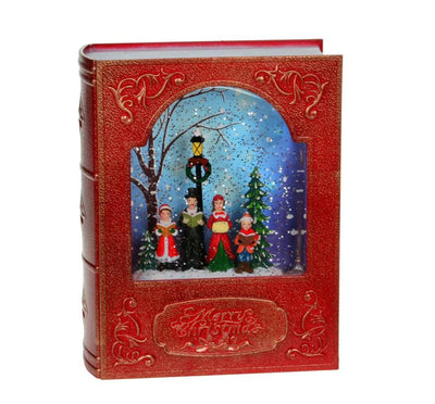 Red Book with Carollers LED Globe - Lemon And Lavender Toronto