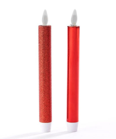 Red LED Taper Candle, Set of 2 - Lemon And Lavender Toronto