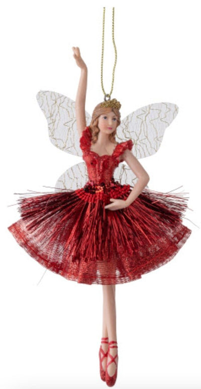 Red Sparkle Angel Fairy Ornament - Lemon And Lavender Toronto