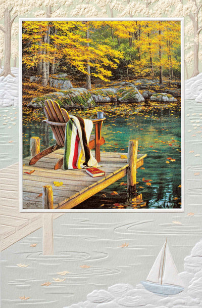 Reflection on Golden Pond Greeting Card - Lemon And Lavender Toronto