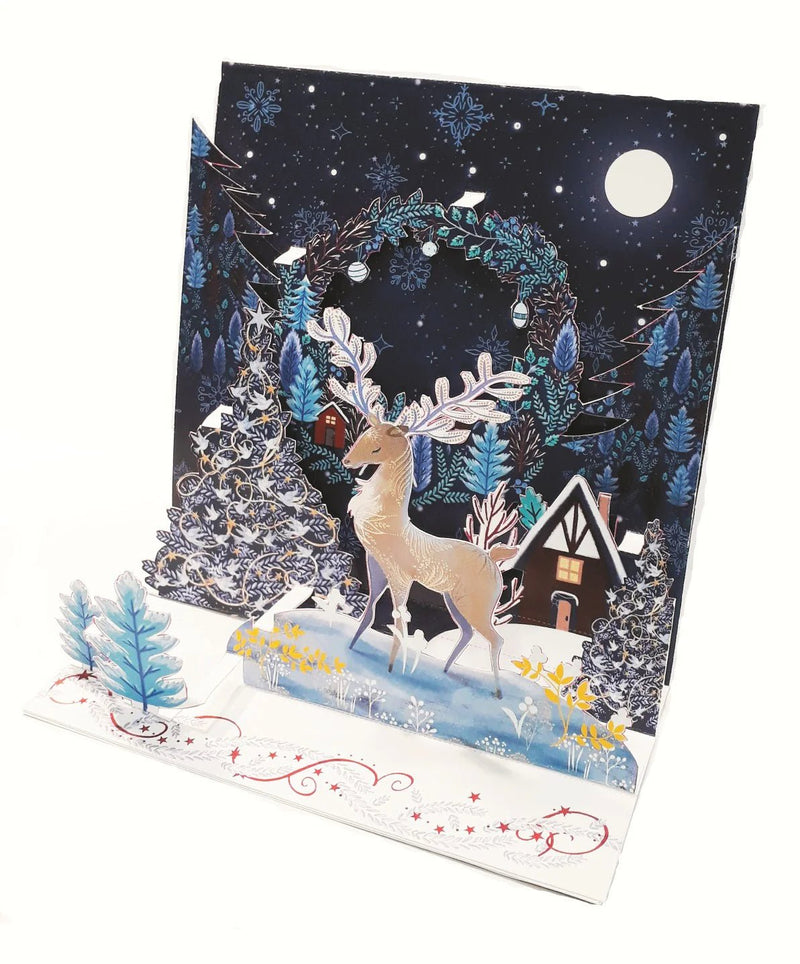 Reindeer Pop-up Grande 3D Christmas Card - Lemon And Lavender Toronto
