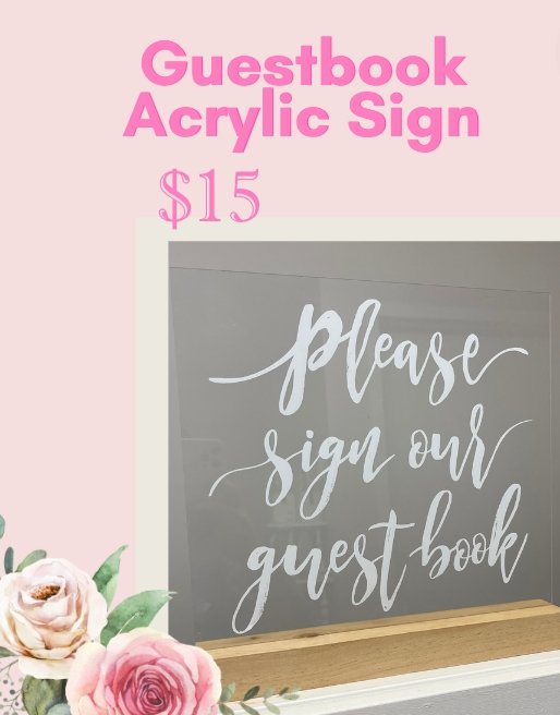 RENTAL - GUESTBOOK ACRYLIC SIGN - Lemon And Lavender Toronto