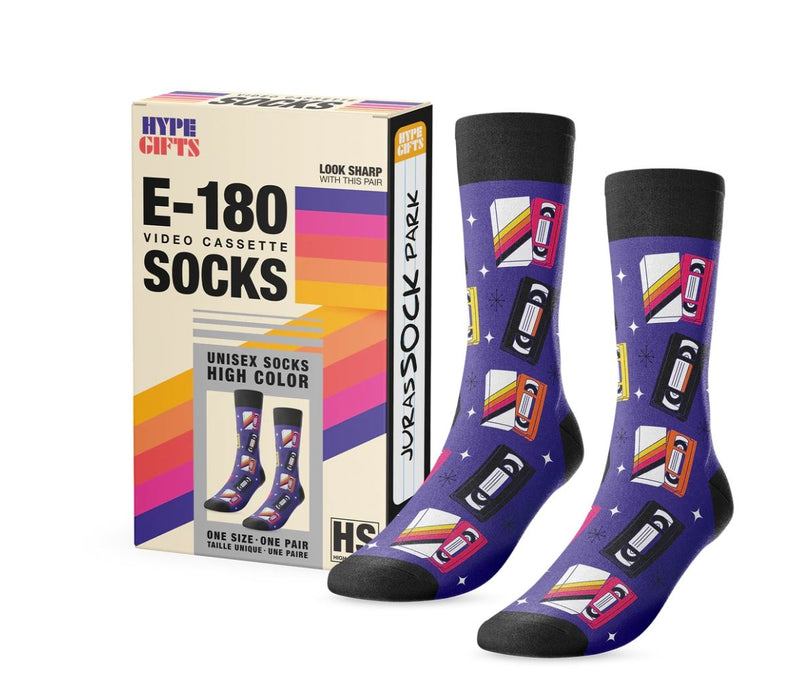 Retro VHS Socks - Lemon And Lavender Toronto