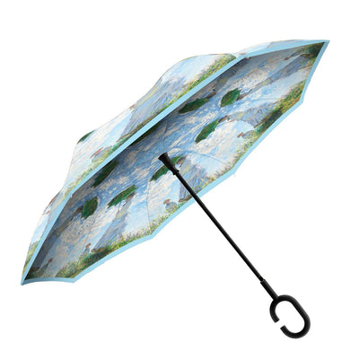 Reverse Umbrella- Monet Woman with Parasol - Lemon And Lavender Toronto
