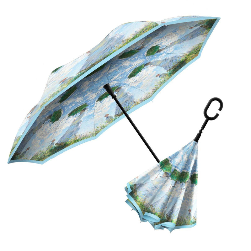 Reverse Umbrella- Monet Woman with Parasol - Lemon And Lavender Toronto