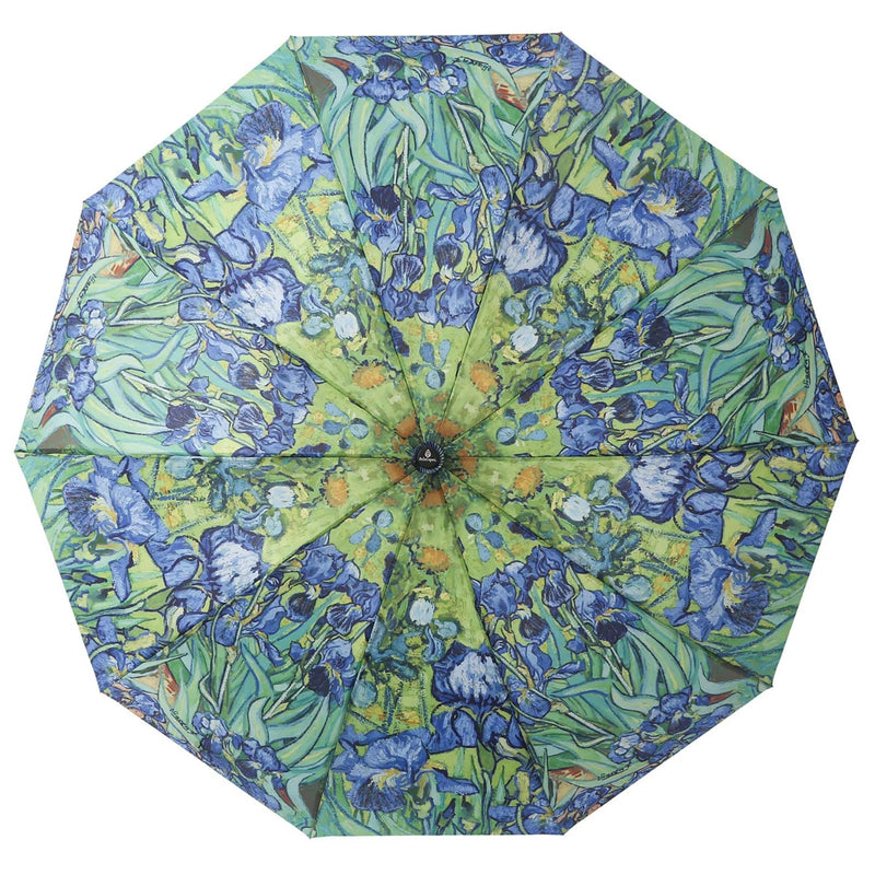 Reverse Umbrella-Van Gogh Irises - Lemon And Lavender Toronto