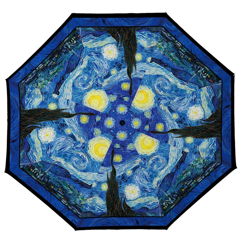 Reverse Umbrella-Van Gogh Starry Night - Lemon And Lavender Toronto