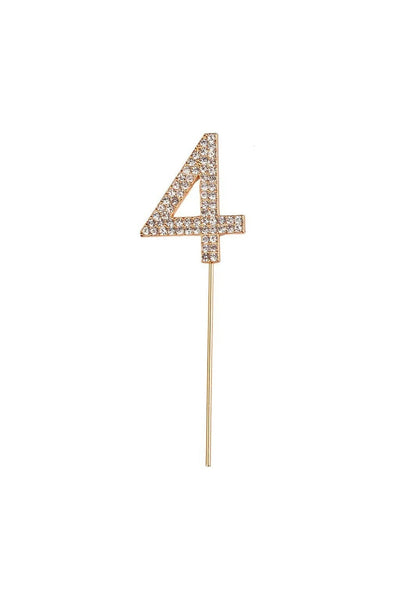 Rhinestone Cake Topper Numbers - Sold Individually - Lemon And Lavender Toronto