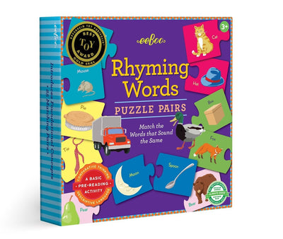 Rhyming Words Educational Puzzle Pairing - Eeboo - Lemon And Lavender Toronto