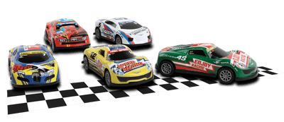 Road Marks Metal 5 Pack Racing Cars - Lemon And Lavender Toronto