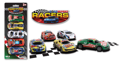 Road Marks Metal 5 Pack Racing Cars - Lemon And Lavender Toronto