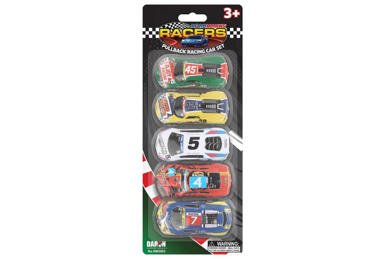 Road Marks Metal 5 Pack Racing Cars - Lemon And Lavender Toronto