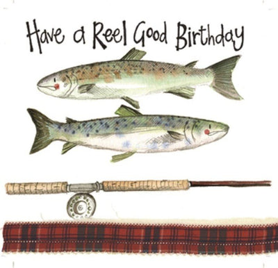 Rod & Reel Fishing Birthday Card - Lemon And Lavender Toronto