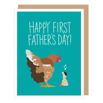 Rooster + Chick First Father's Day Card - Lemon And Lavender Toronto