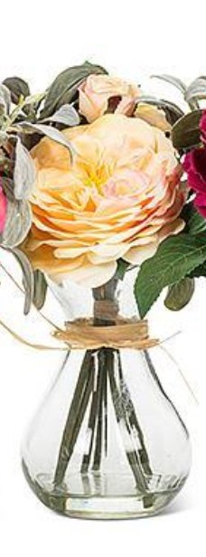 Rose Bouquets in Vase - Lemon And Lavender Toronto