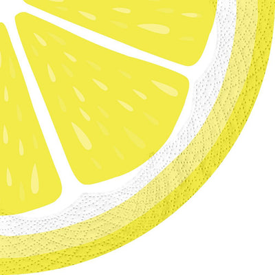 Round Lemon Luncheon Napkins - Lemon And Lavender Toronto