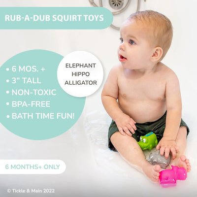 Rub-A-Dub Baby Gift Set w/ Book, Towel and Squirt Toys - Lemon And Lavender Toronto