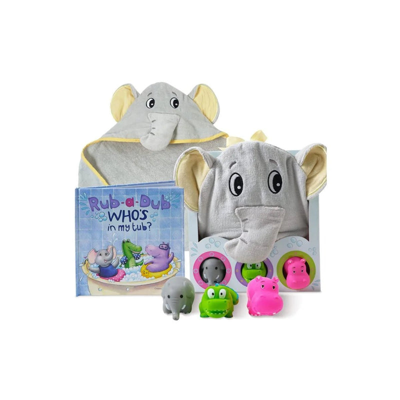 Rub-A-Dub Baby Gift Set w/ Book, Towel and Squirt Toys - Lemon And Lavender Toronto