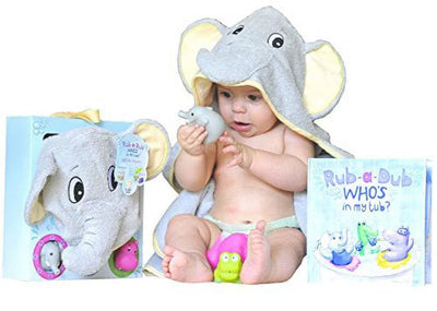 Rub-A-Dub Baby Gift Set w/ Book, Towel and Squirt Toys - Lemon And Lavender Toronto