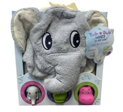 Rub-A-Dub Baby Gift Set w/ Book, Towel and Squirt Toys - Lemon And Lavender Toronto