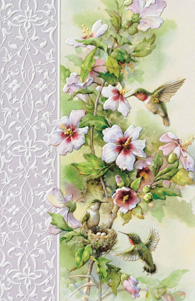 Ruby-throat Hummingbirds Greeting Card - Lemon And Lavender Toronto