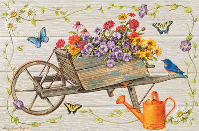Rustic Wheelbarrow Greeting Card - Lemon And Lavender Toronto
