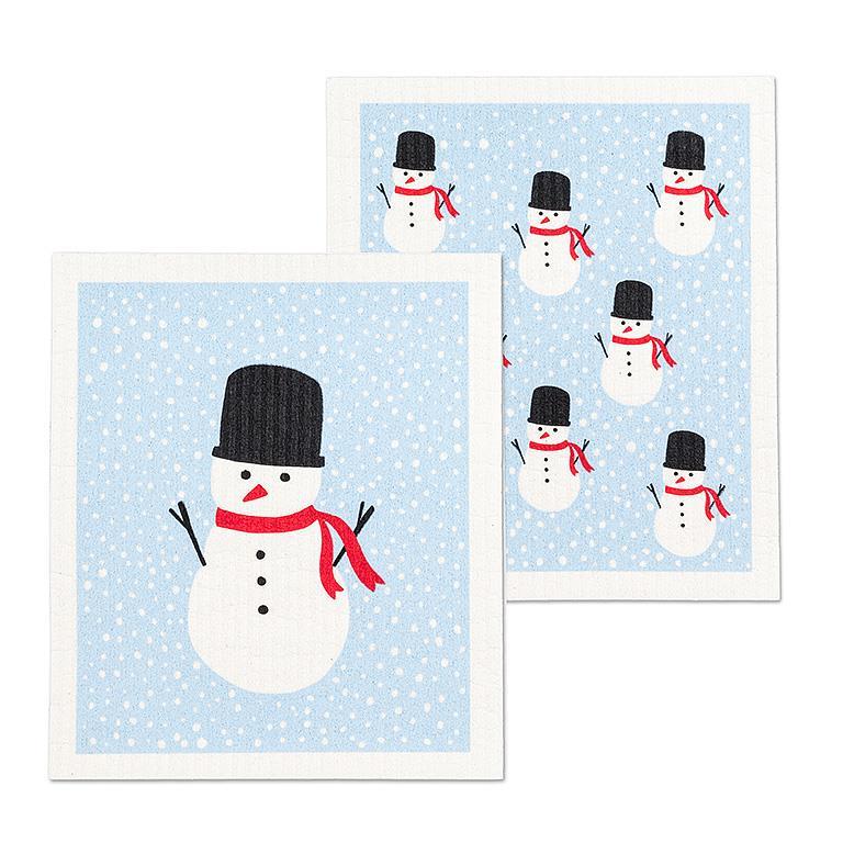 S/2 Square Hat Snowman Set of 2 - Lemon And Lavender Toronto