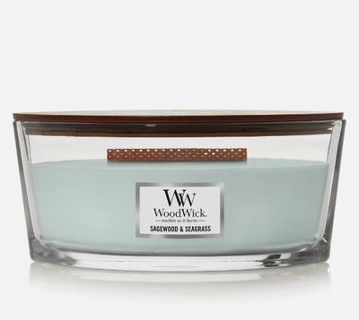 Sagewood & Seagrass - Woodwick Elipse Candle - Lemon And Lavender Toronto