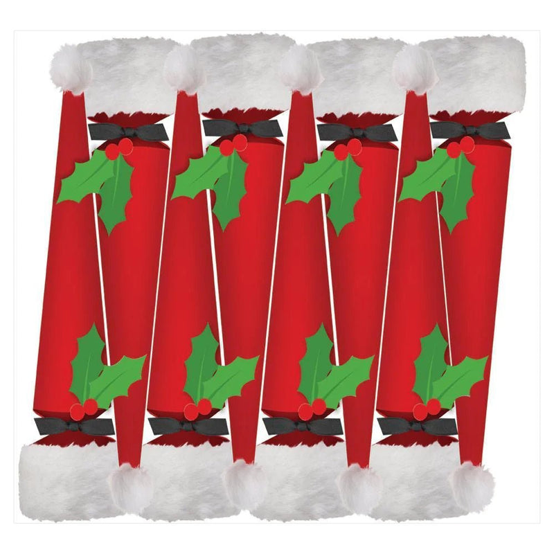 Santa Hat Cone-Shaped Celebration Christmas Crackers - 8 Per Box - Lemon And Lavender Toronto