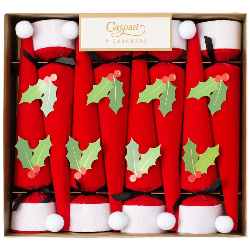 Santa Hat Cone-Shaped Celebration Christmas Crackers - 8 Per Box - Lemon And Lavender Toronto