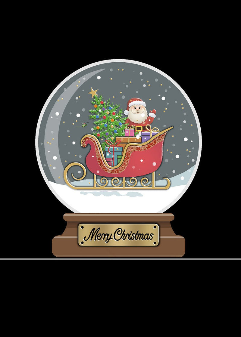Santa in a snow globe – Merry Christmas Card - Lemon And Lavender Toronto