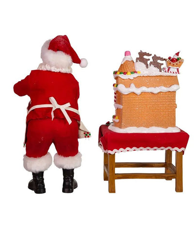 Santa With Gingerbread House, 2-Piece Set - Lemon And Lavender Toronto