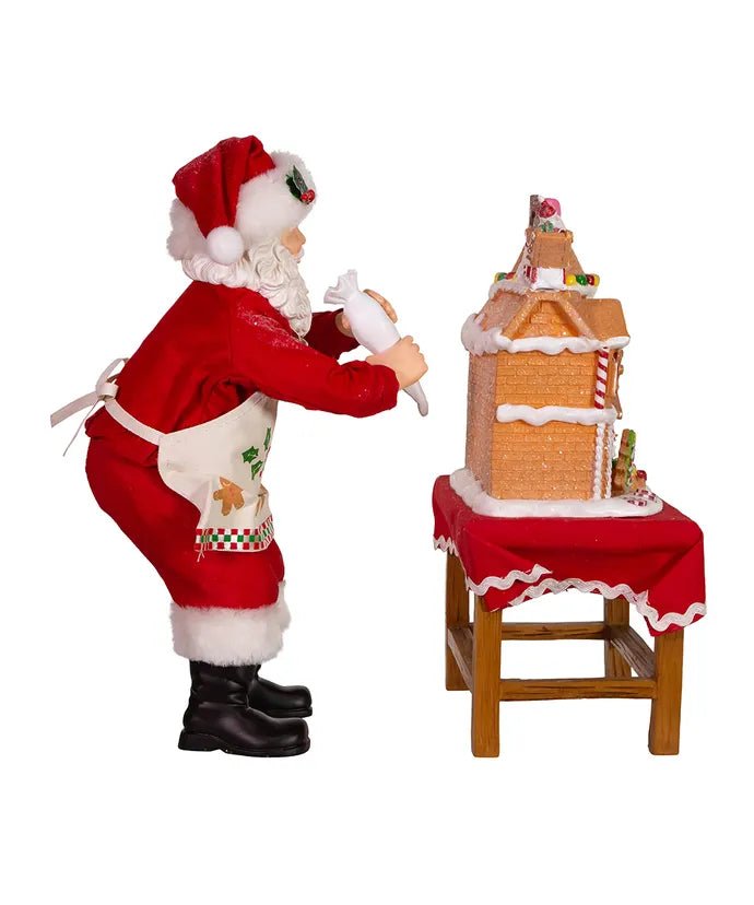 Santa With Gingerbread House, 2-Piece Set - Lemon And Lavender Toronto