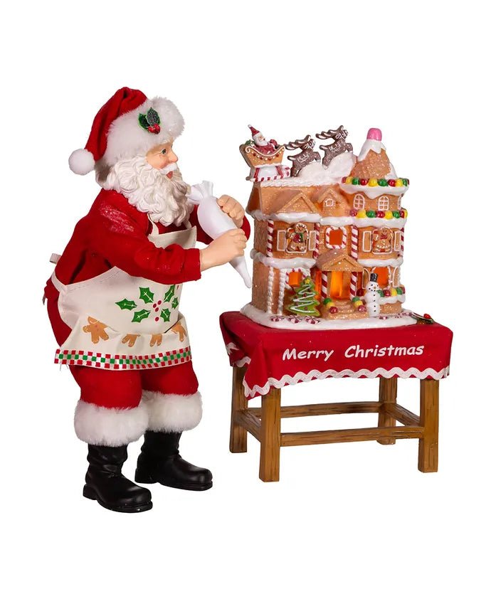 Santa With Gingerbread House, 2-Piece Set - Lemon And Lavender Toronto