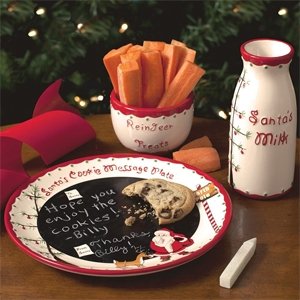 Santa's Message Plate Set - Lemon And Lavender Toronto
