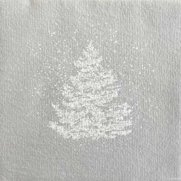 Sapin Roi Des Forets Argent - Paviot Dinner Napkin - Lemon And Lavender Toronto