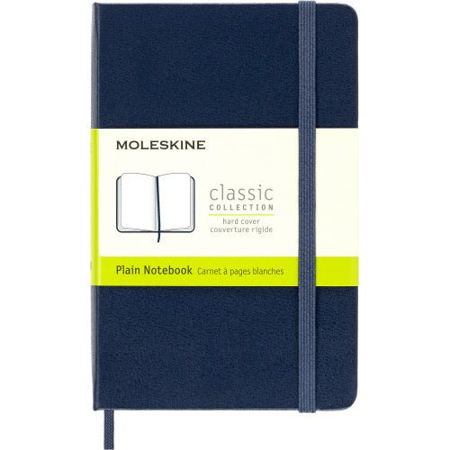 Sapphire Blue Hardcover Plain Notebook - Lemon And Lavender Toronto