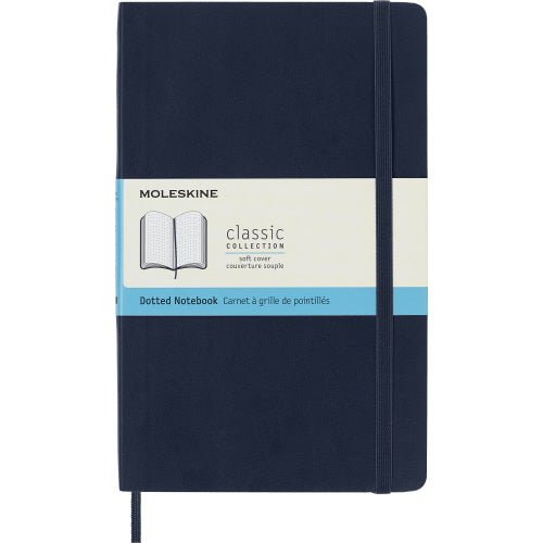 Sapphire Blue Soft Cover Dotted Notebook - Lemon And Lavender Toronto