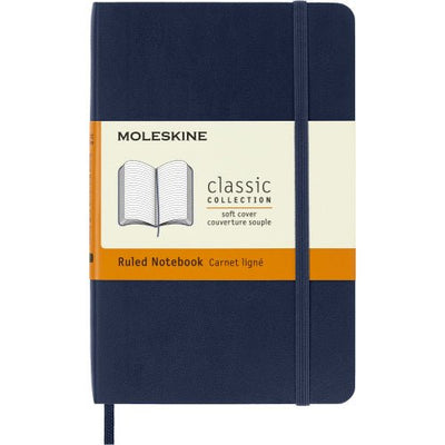 Sapphire Blue Soft Cover Ruled Notebook - Lemon And Lavender Toronto