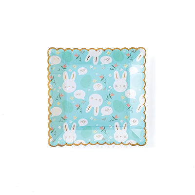 Scattered Bunny Scallop Paper Plates 🐰 - Lemon And Lavender Toronto