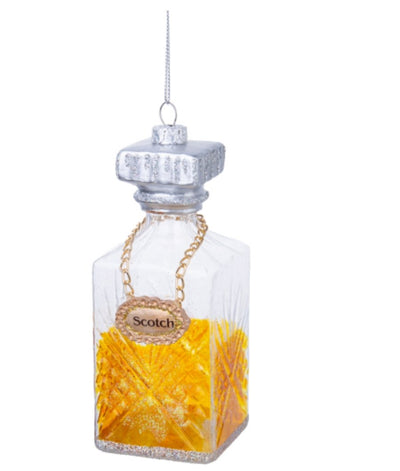 Scotch Bottle Glass Ornament - Lemon And Lavender Toronto