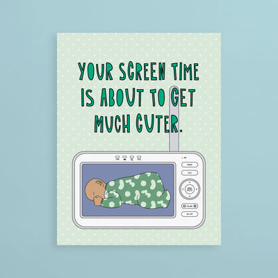 Screen Time Baby Card - Lemon And Lavender Toronto