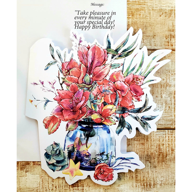 Sea Glass Floral Card - Lemon And Lavender Toronto